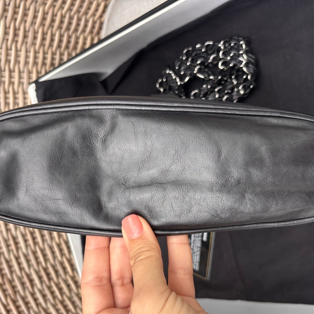 Authentic CHANEL RARE black mini rock & chain silver hardware bag - Picture 6 of 15
